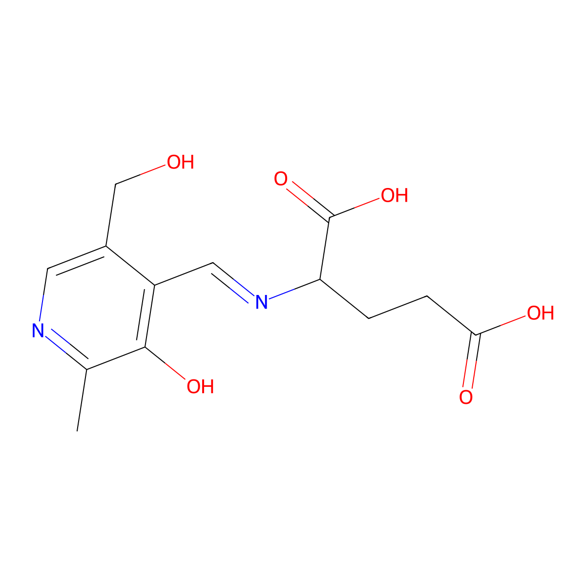 Pyridoxylideneglutamate molecular structure, CAS 13934-03-7