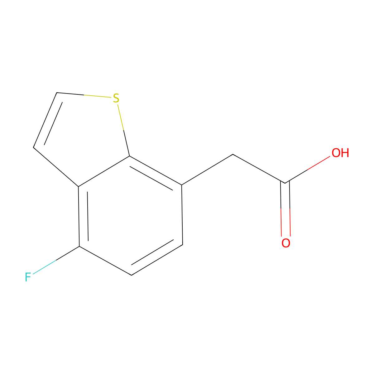 2-(4-Fluoro-1-benzothiophen-7-yl)acetic acid molecular structure, CAS 1393437-35-8