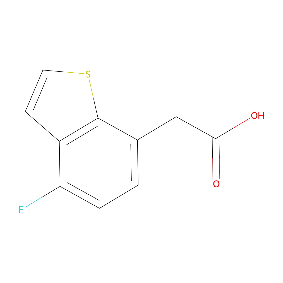 2-(4-Fluoro-1-benzothiophen-7-yl)acetic acid molecular structure, CAS 1393437-35-8