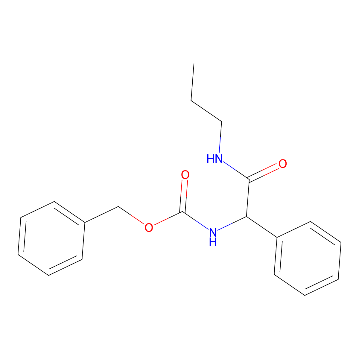 N-Cbz-N'-propyl-DL-phenylglycinamide molecular structure, CAS 1393441-66-1