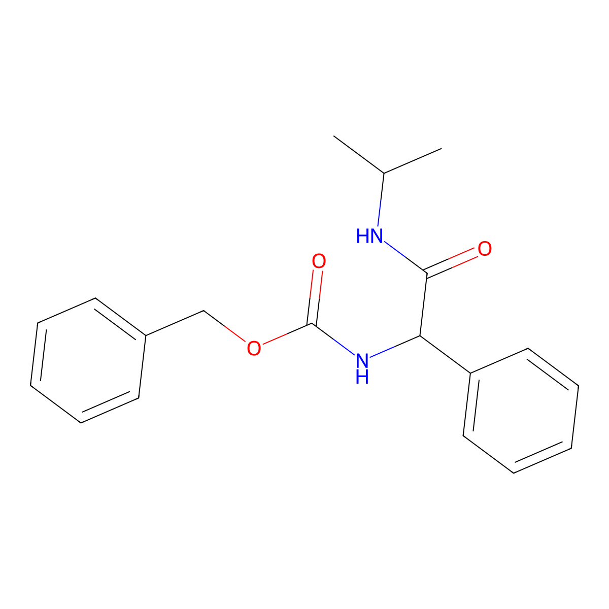 N-Cbz-N'-isopropyl-DL-phenylglycinamide molecular structure, CAS 1393441-67-2