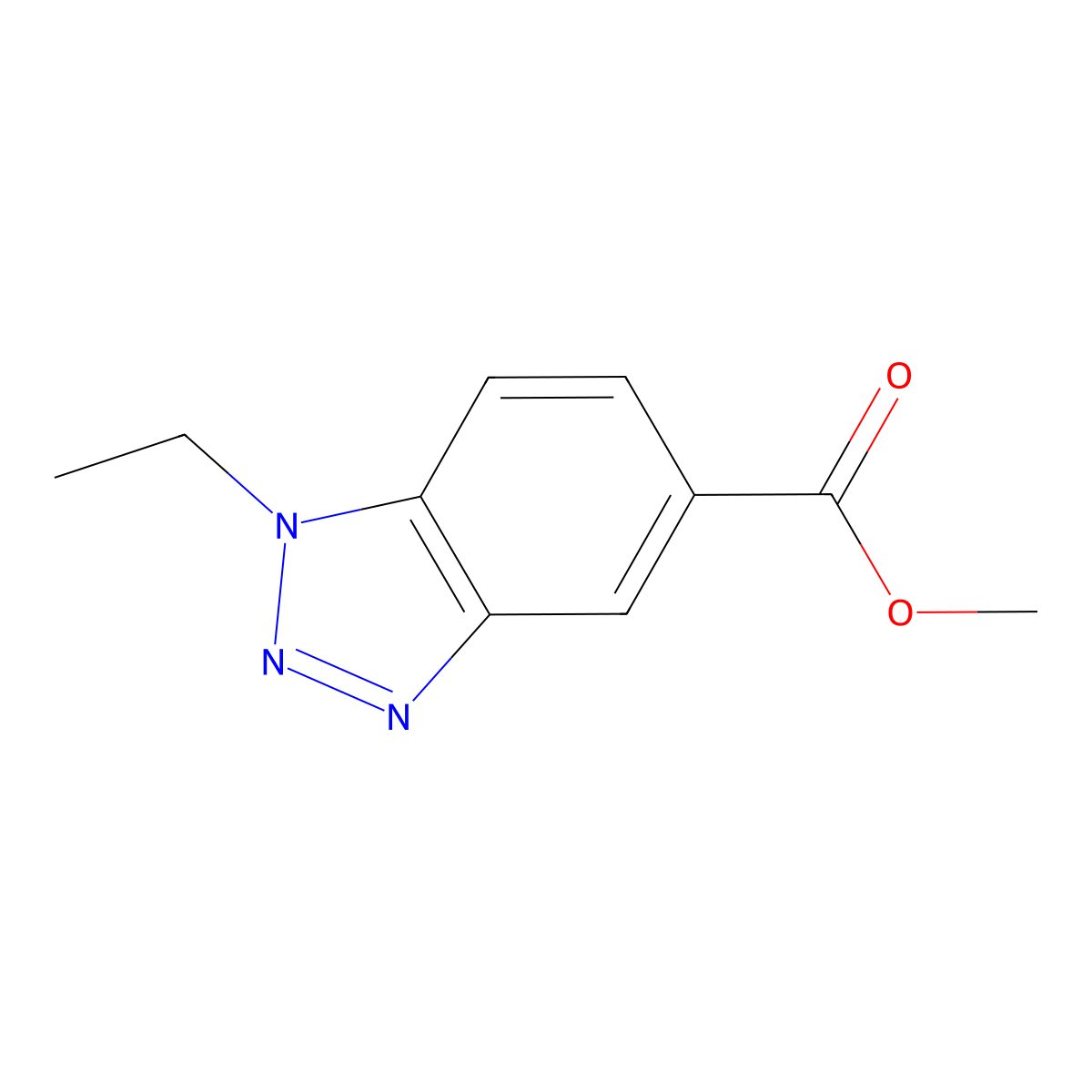 Methyl 1-ethylbenzotriazole-5-carboxylate molecular structure, CAS 1393441-71-8