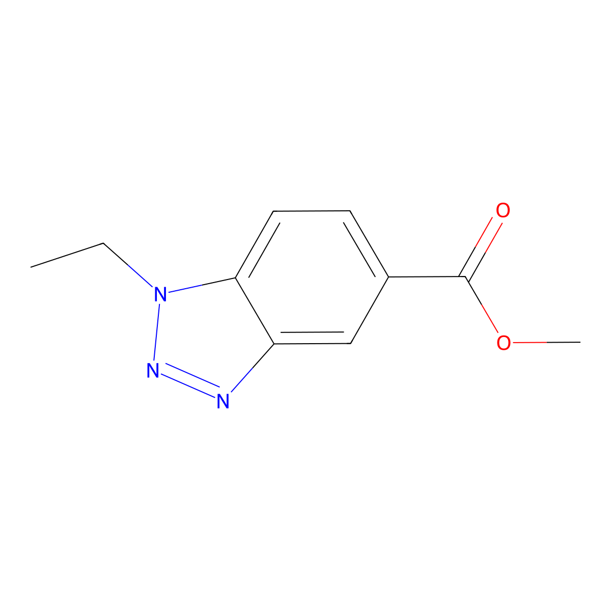 Methyl 1-ethylbenzotriazole-5-carboxylate molecular structure, CAS 1393441-71-8