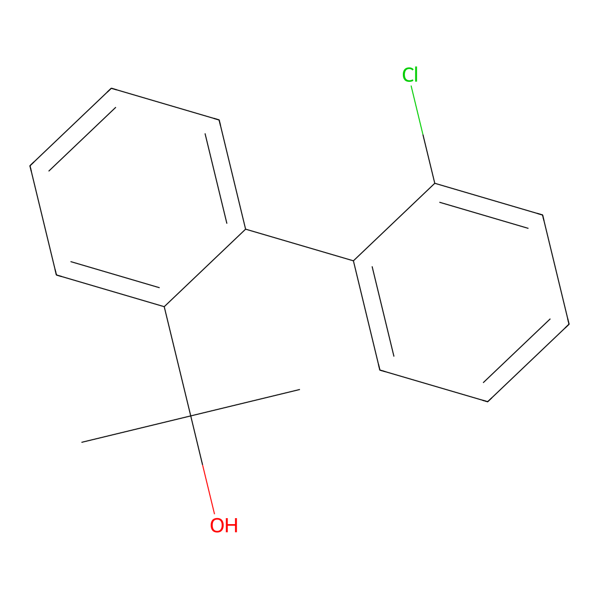 2-[2-(2-Chlorophenyl)phenyl]propan-2-OL molecular structure, CAS 1393441-73-0