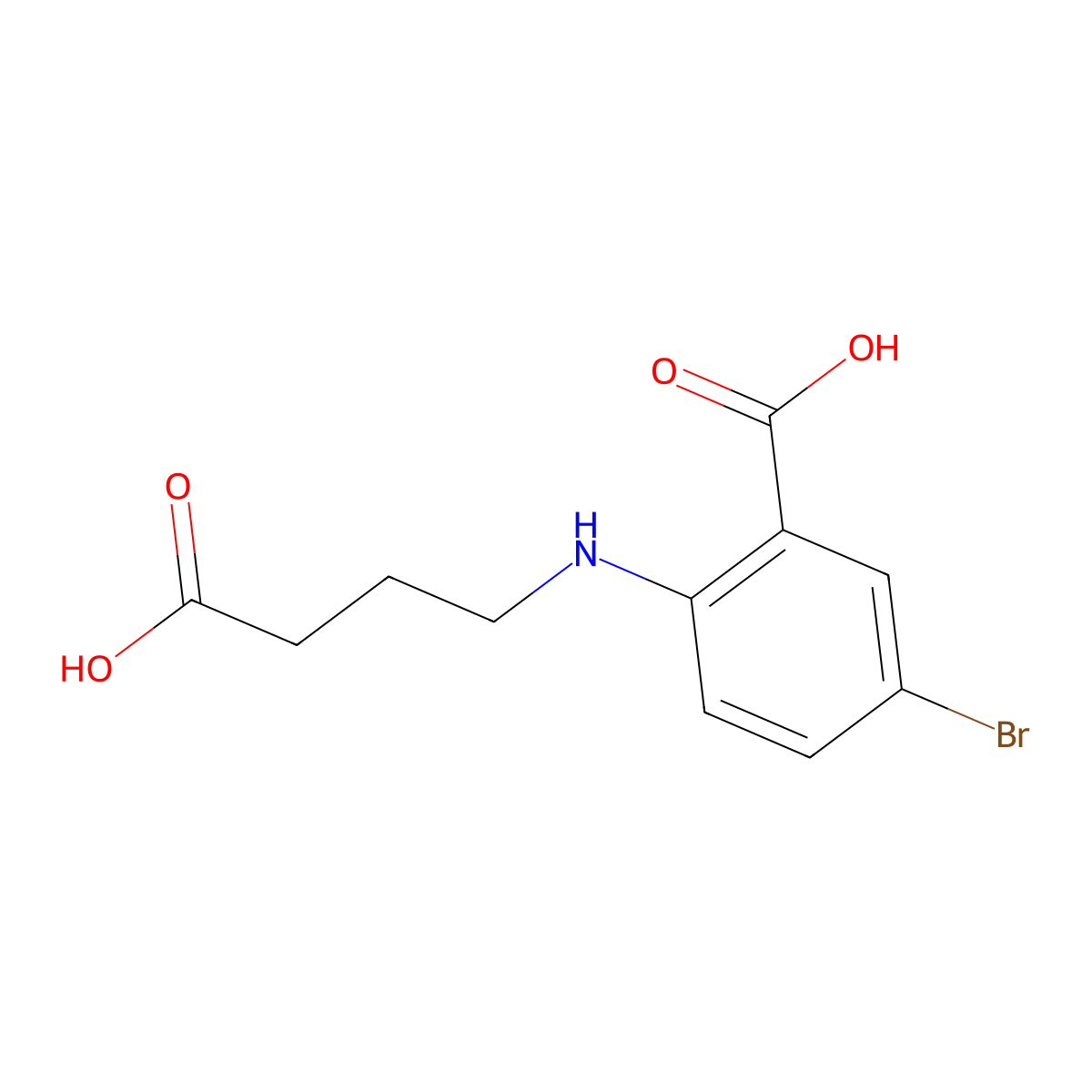 5-Bromo-2-[(3-carboxypropyl)amino]benzoic acid molecular structure, CAS 1393441-79-6