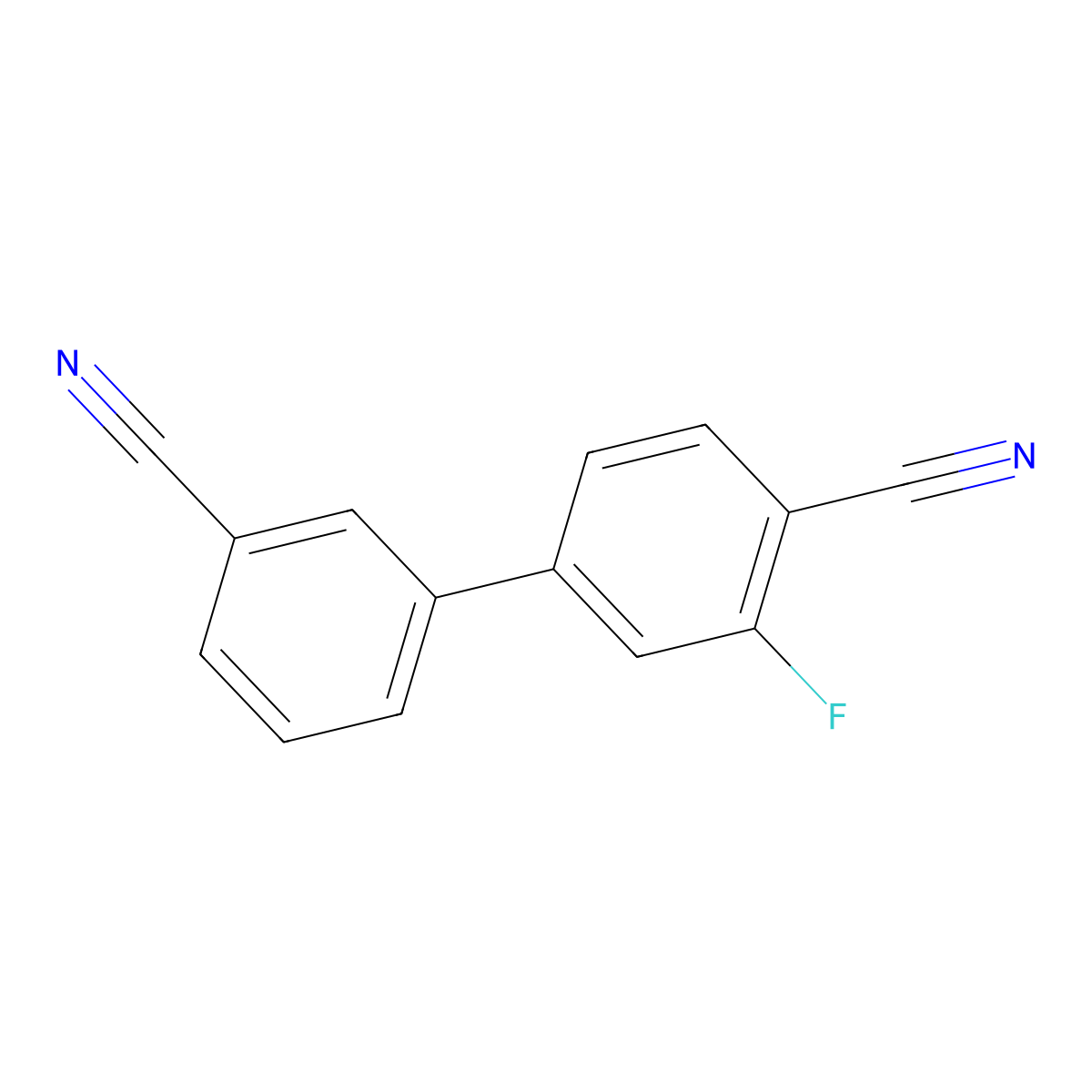 4-(3-Cyanophenyl)-2-fluorobenzonitrile molecular structure, CAS 1393441-82-1