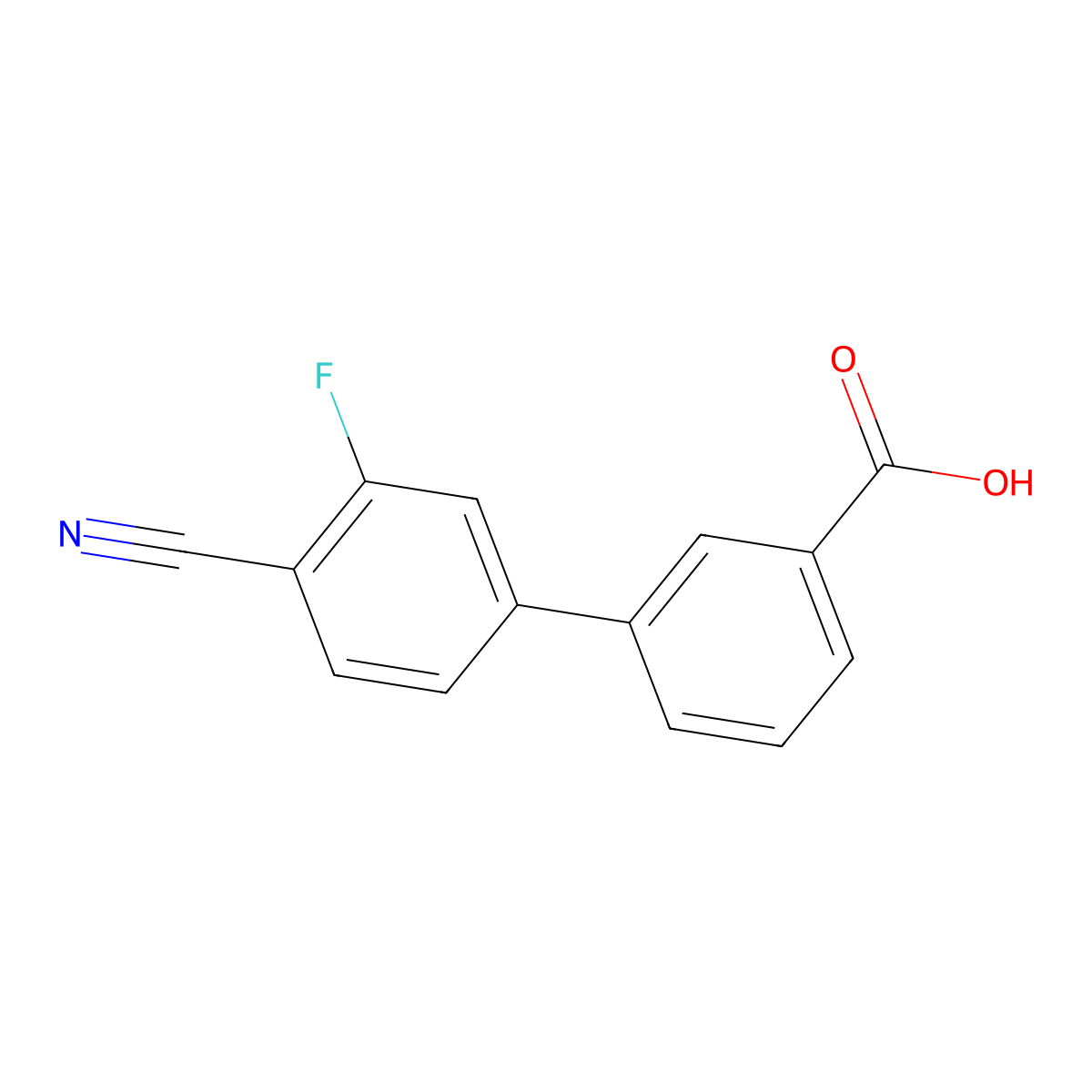 3-(4-Cyano-3-fluorophenyl)benzoic acid molecular structure, CAS 1393441-83-2