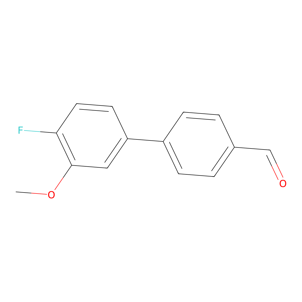 4-(4-Fluoro-3-methoxyphenyl)benzaldehyde molecular structure, CAS 1393441-86-5