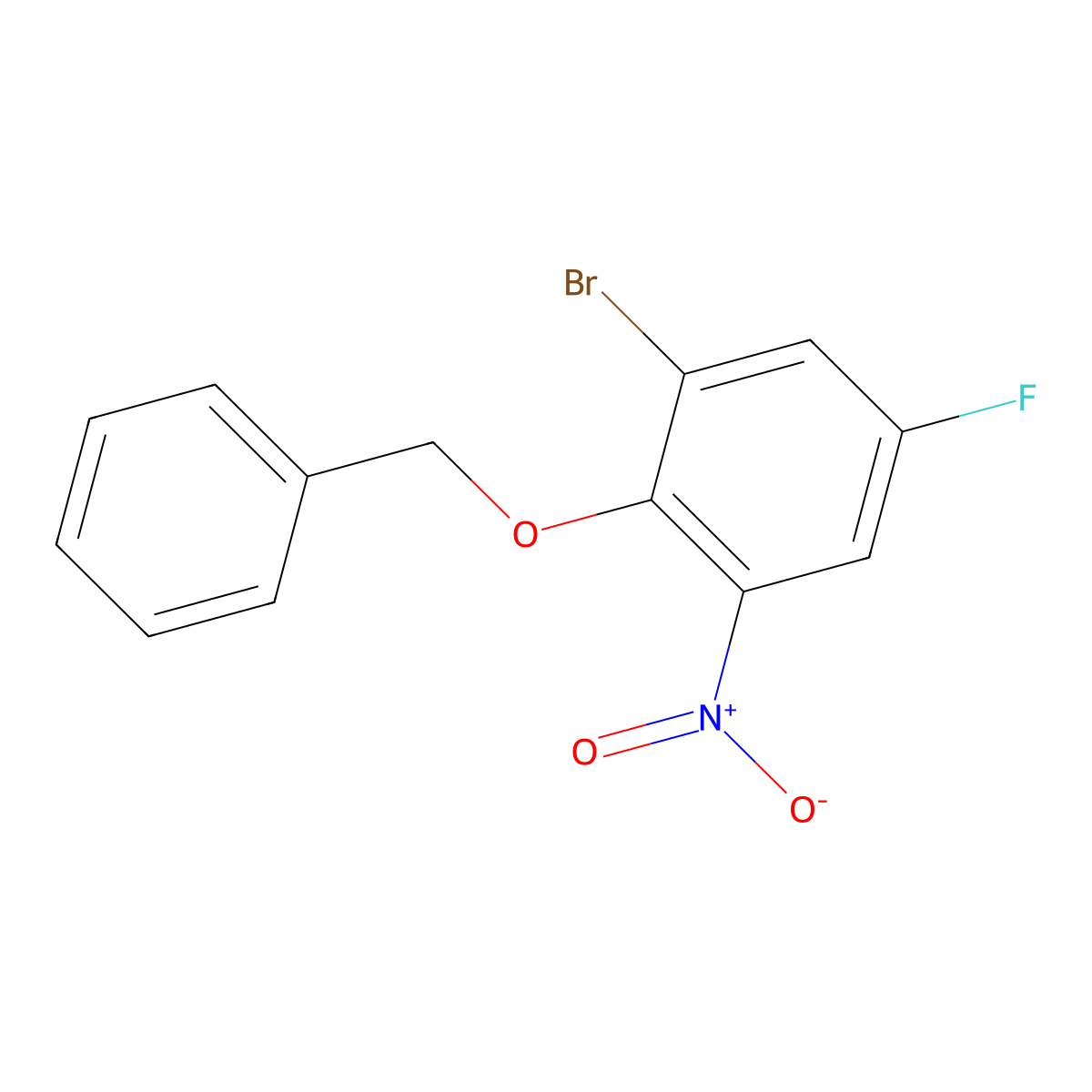 2-(Benzyloxy)-1-bromo-5-fluoro-3-nitrobenzene molecular structure, CAS 1393441-89-8