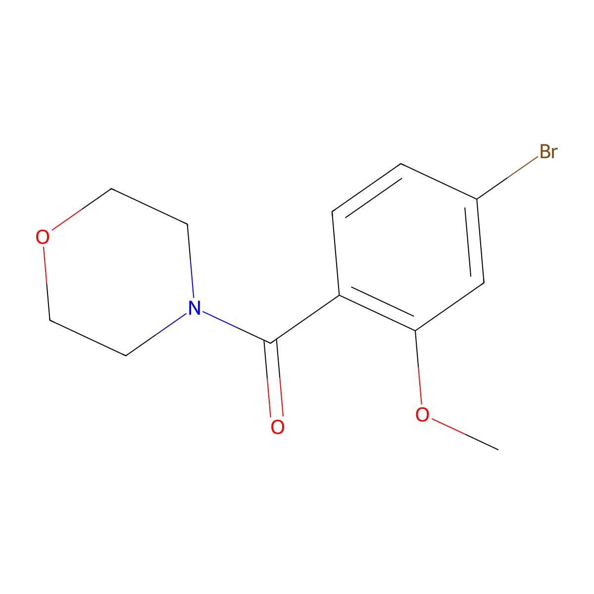 4-[(4-Bromo-2-methoxyphenyl)carbonyl]morpholine molecular structure, CAS 1393441-92-3