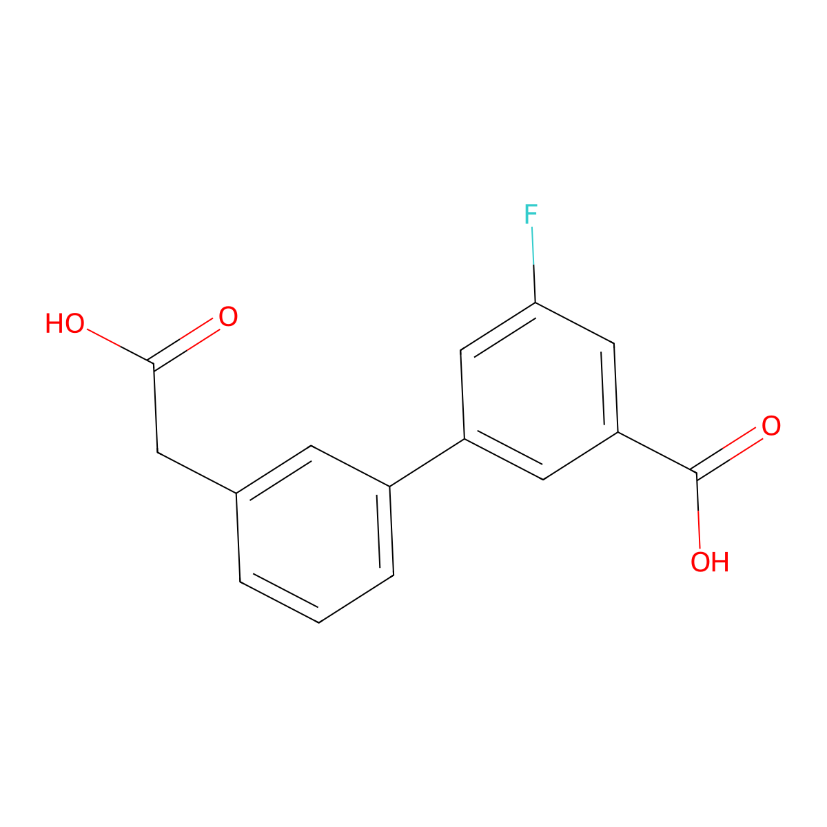 3-[3-(Carboxymethyl)phenyl]-5-fluorobenzoic acid molecular structure, CAS 1393442-01-7