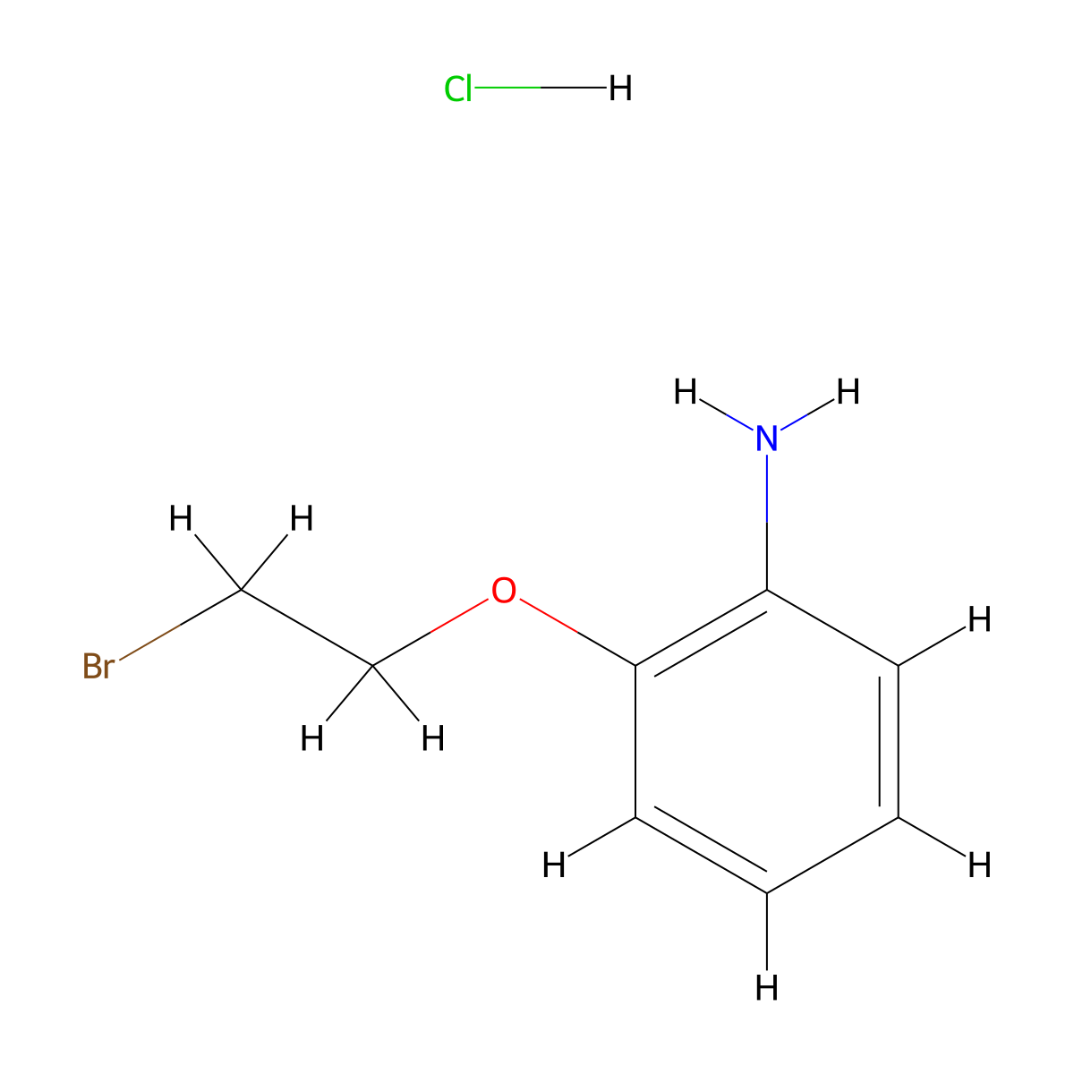 2-(2-Bromoethoxy)aniline, HCl molecular structure, CAS 1393442-08-4