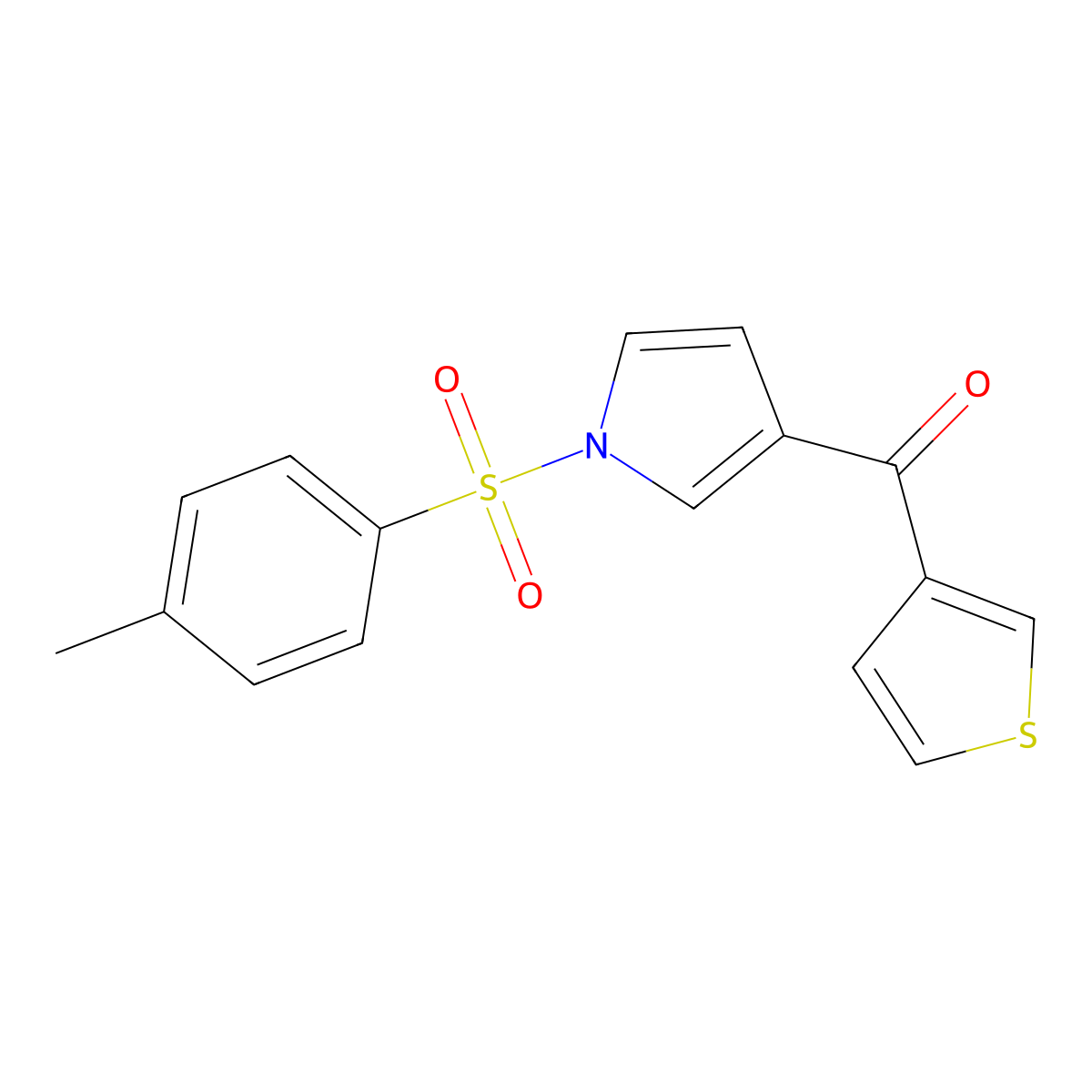 3-(Thiophen-3-ylcarbonyl)-1-tosylpyrrole molecular structure, CAS 1393442-10-8