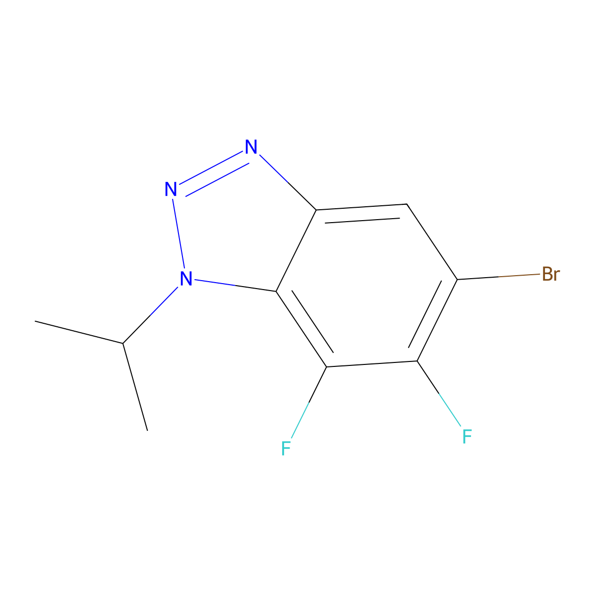 5-Bromo-6,7-difluoro-1-isopropylbenzotriazole molecular structure, CAS 1393442-22-2