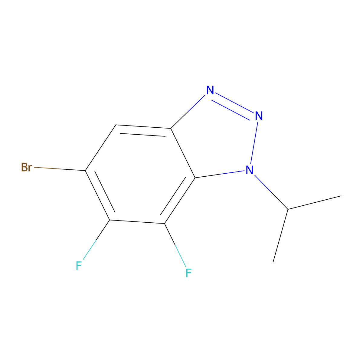 5-Bromo-6,7-difluoro-1-isopropylbenzotriazole molecular structure, CAS 1393442-22-2
