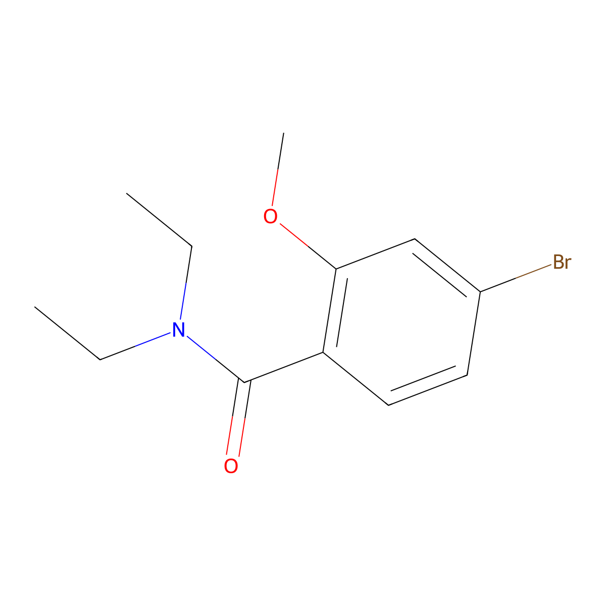 4-Bromo-N,N-diethyl-2-methoxybenzamide molecular structure, CAS 1393442-26-6