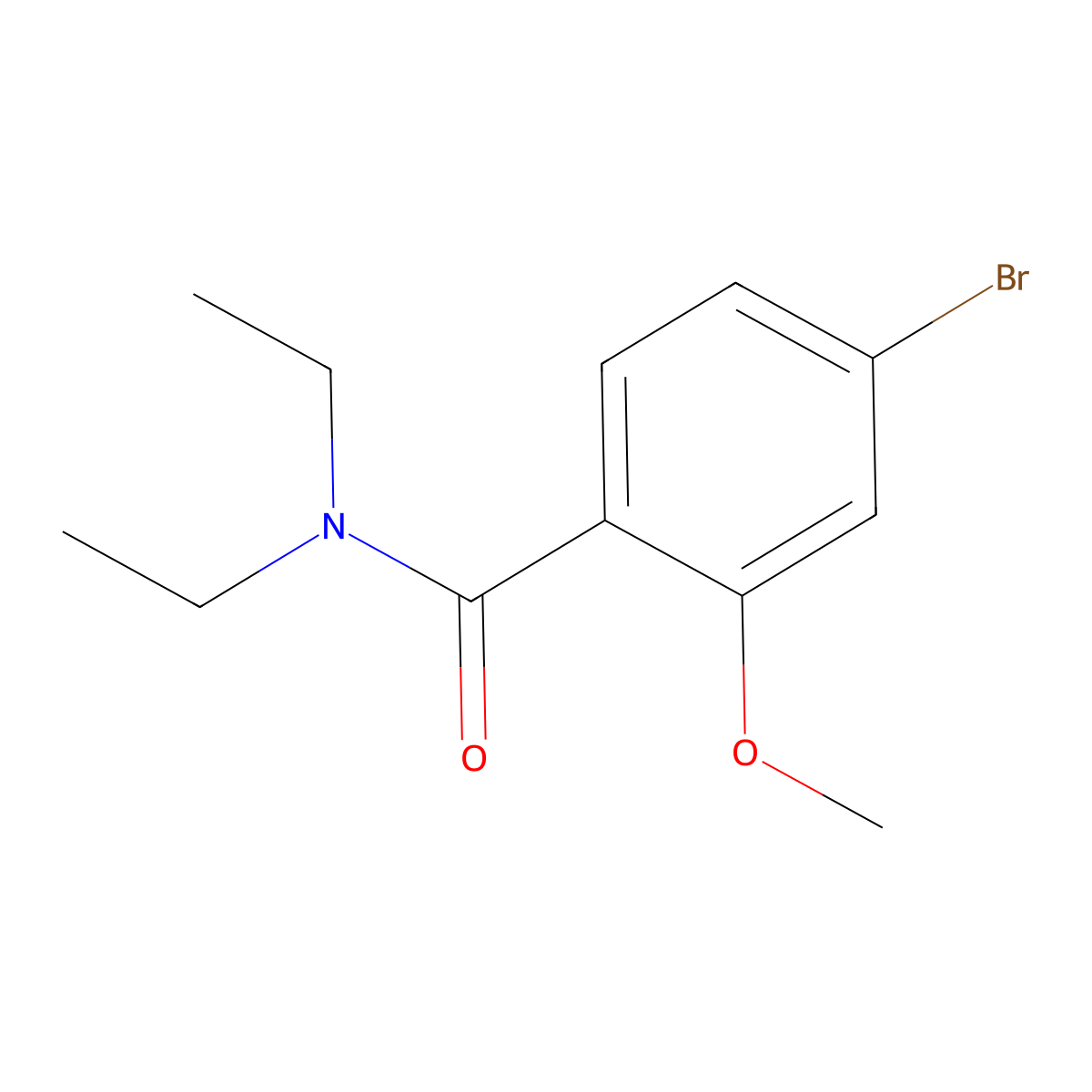 4-Bromo-N,N-diethyl-2-methoxybenzamide molecular structure, CAS 1393442-26-6