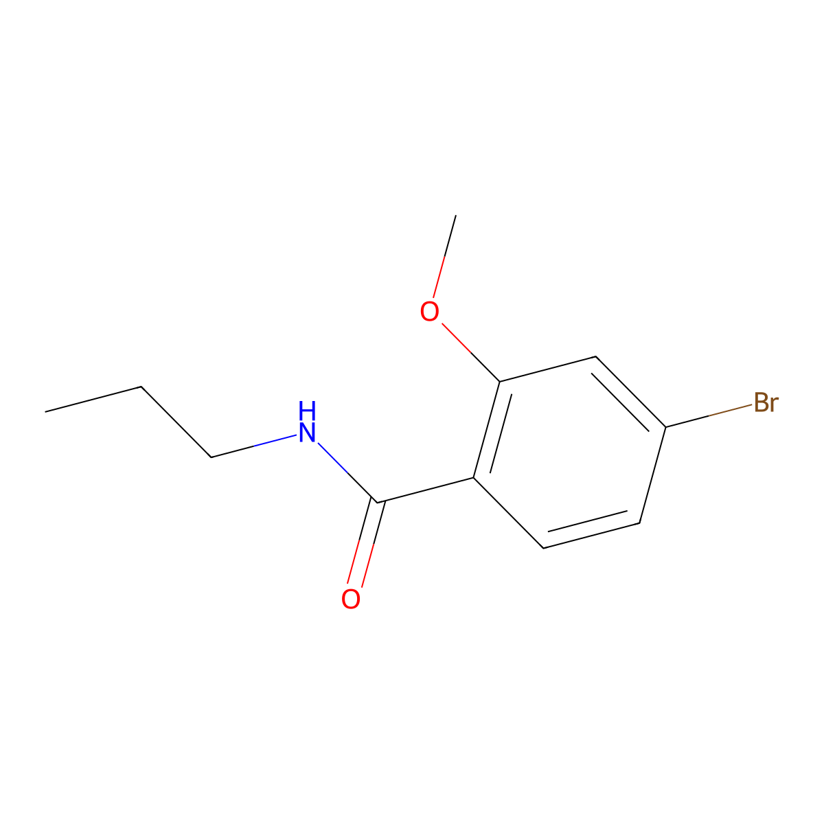 4-Bromo-2-methoxy-N-propylbenzamide molecular structure, CAS 1393442-32-4