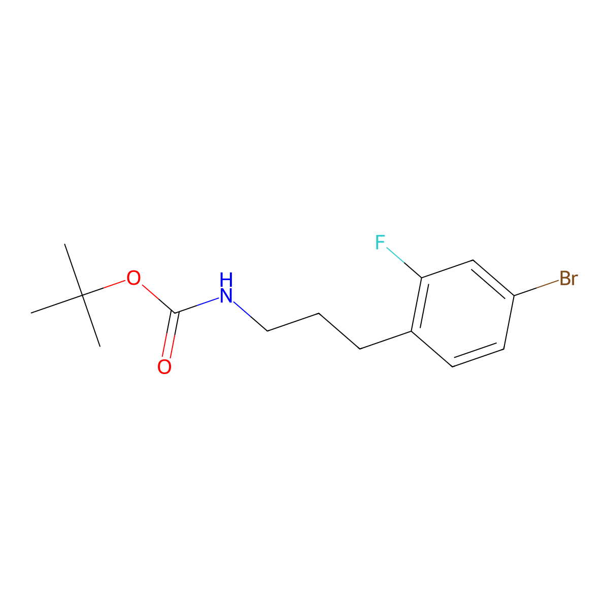 N-Boc-3-(4-bromo-2-fluorophenyl)propylamine molecular structure, CAS 1393442-41-5
