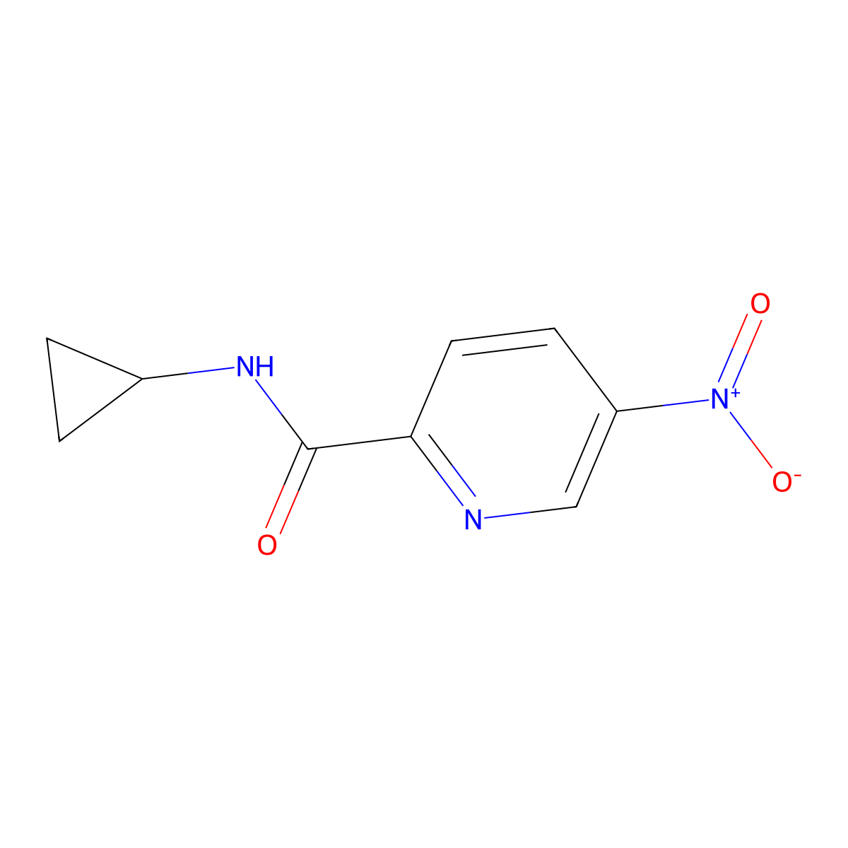 N-Cyclopropyl-5-nitropyridine-2-carboxamide molecular structure, CAS 1393442-51-7
