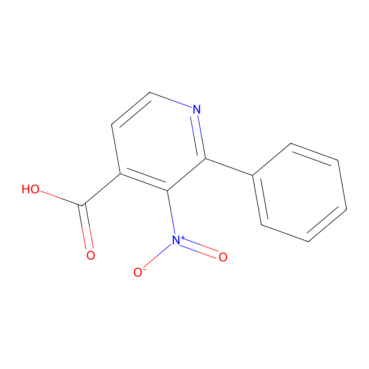 3-Nitro-2-phenylpyridine-4-carboxylic acid molecular structure, CAS 1393443-34-9