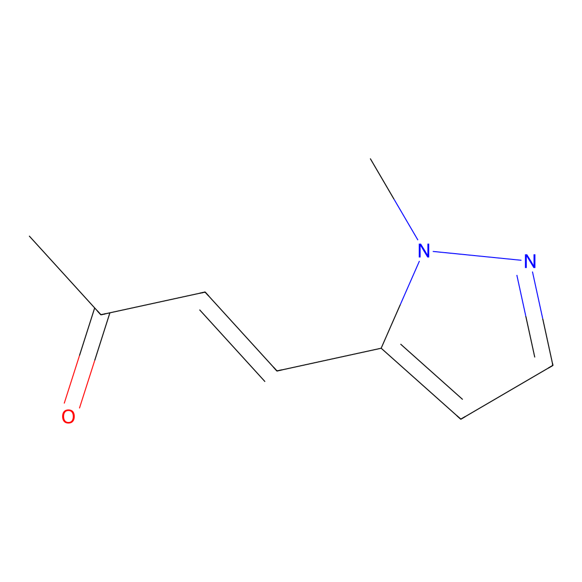 (3E)-4-(2-Methylpyrazol-3-YL)but-3-EN-2-one molecular structure, CAS 1393444-14-8