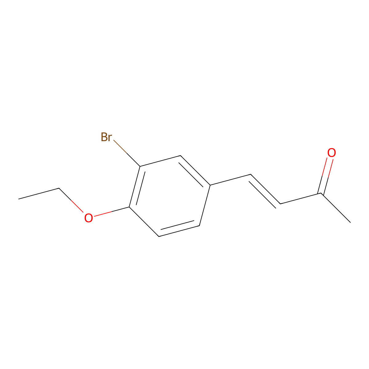 (3E)-4-(3-Bromo-4-ethoxyphenyl)but-3-en-2-one molecular structure, CAS 1393444-15-9