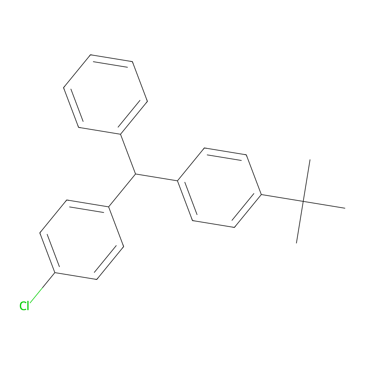1-[(4-Tert-butylphenyl)(phenyl)methyl]-4-chlorobenzene molecular structure, CAS 1393444-67-1
