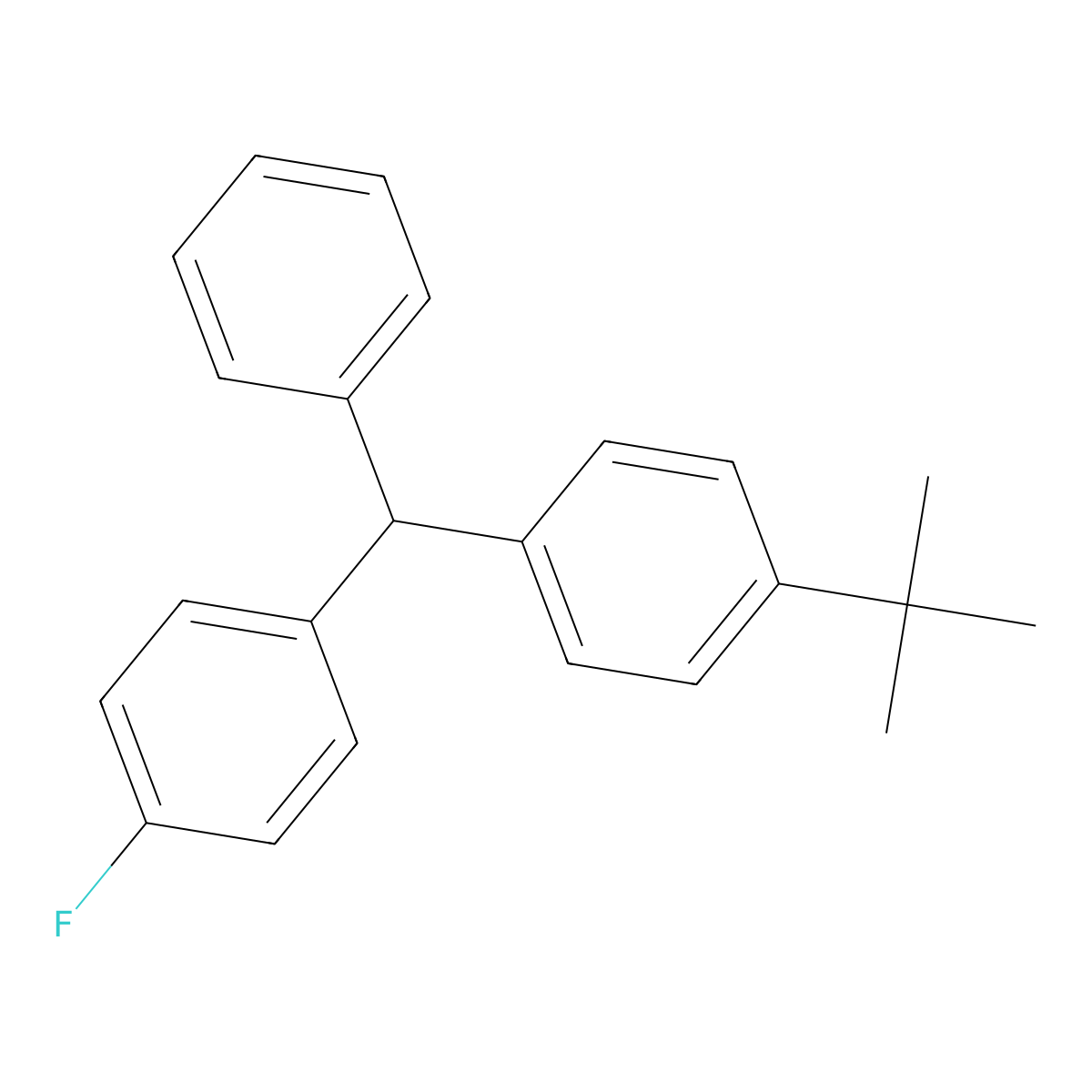 1-[(4-Tert-butylphenyl)(phenyl)methyl]-4-fluorobenzene molecular structure, CAS 1393444-68-2