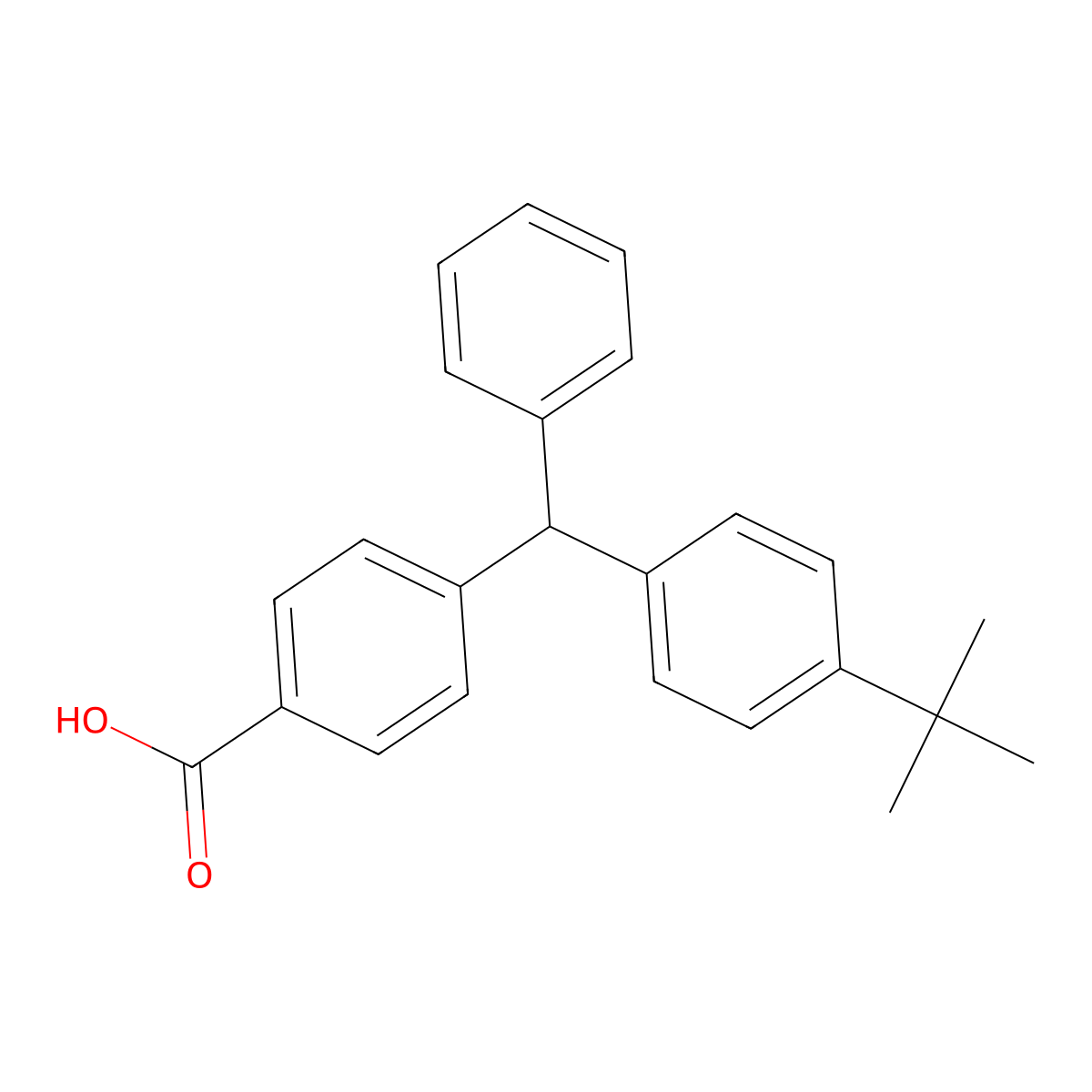 4-[(4-Tert-butylphenyl)(phenyl)methyl]benzoic acid molecular structure, CAS 1393444-69-3
