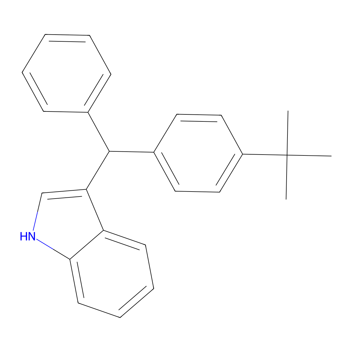 3-[(4-tert-butylphenyl)(phenyl)methyl]-1H-indole molecular structure, CAS 1393444-72-8