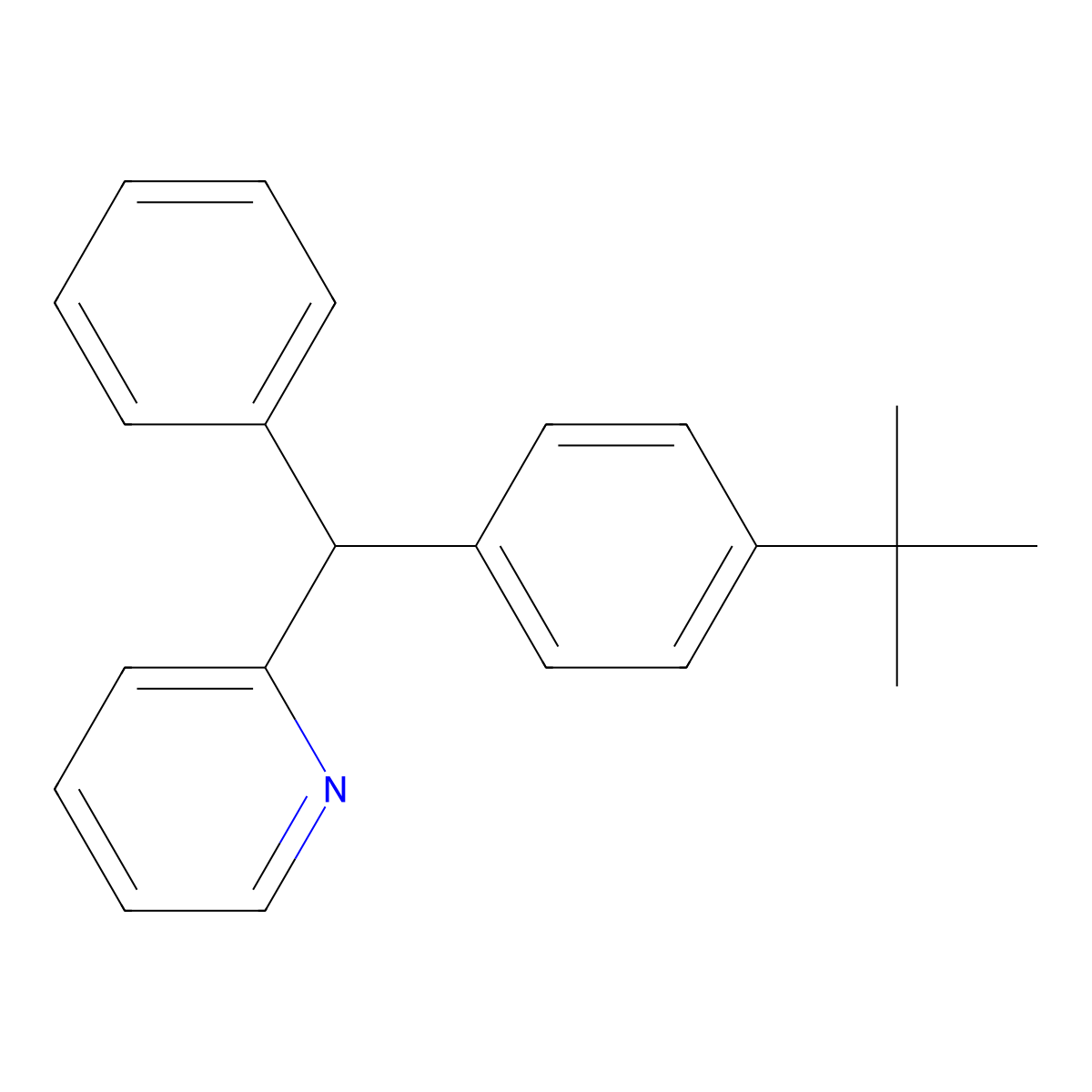 2-[(4-Tert-butylphenyl)(phenyl)methyl]pyridine molecular structure, CAS 1393444-73-9