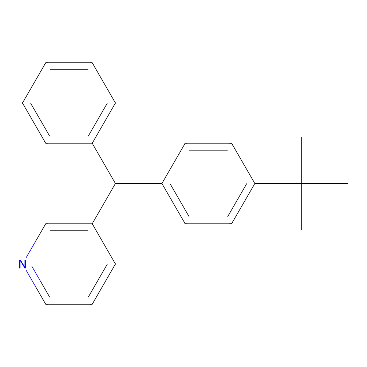 3-[(4-Tert-butylphenyl)(phenyl)methyl]pyridine molecular structure, CAS 1393444-75-1