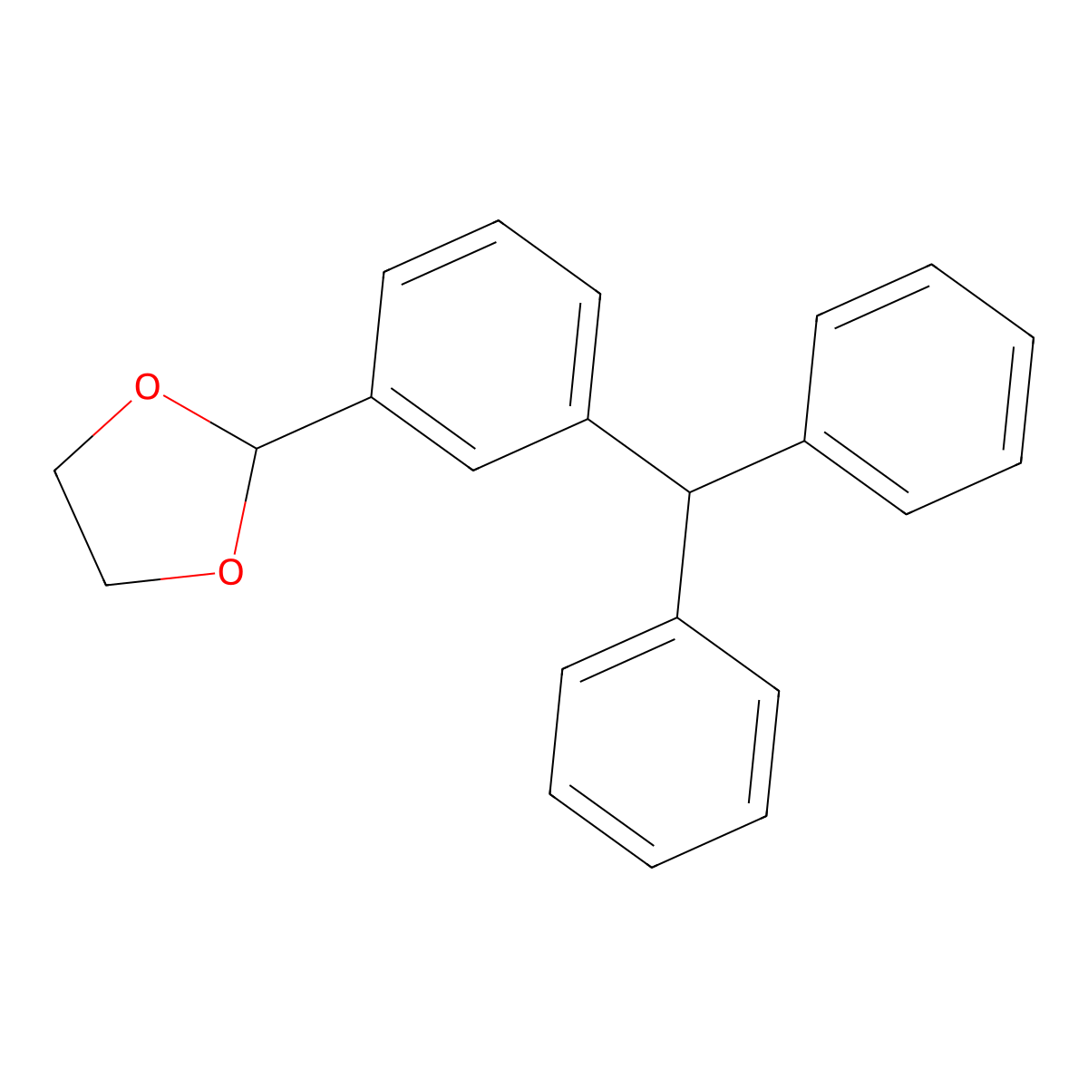 2-[3-(Diphenylmethyl)phenyl]-1,3-dioxolane molecular structure, CAS 1393444-79-5