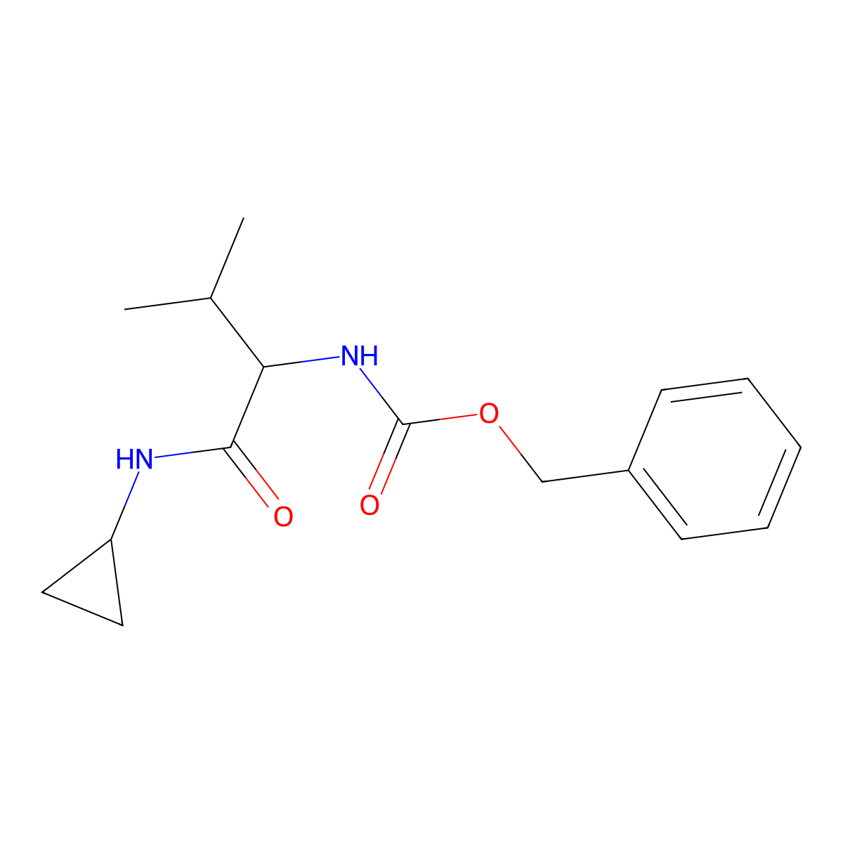 Benzyl N-[1-(cyclopropylcarbamoyl)-2-methylpropyl]carbamate molecular structure, CAS 1393445-24-3