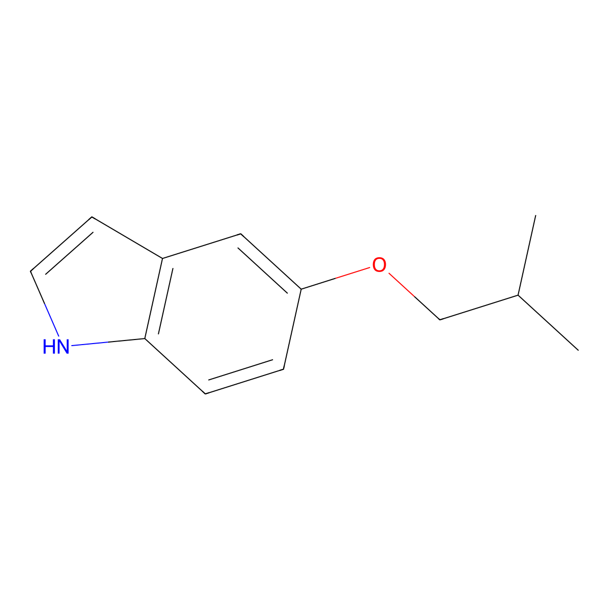 5-(2-methylpropoxy)-1H-indole molecular structure, CAS 1393448-59-3
