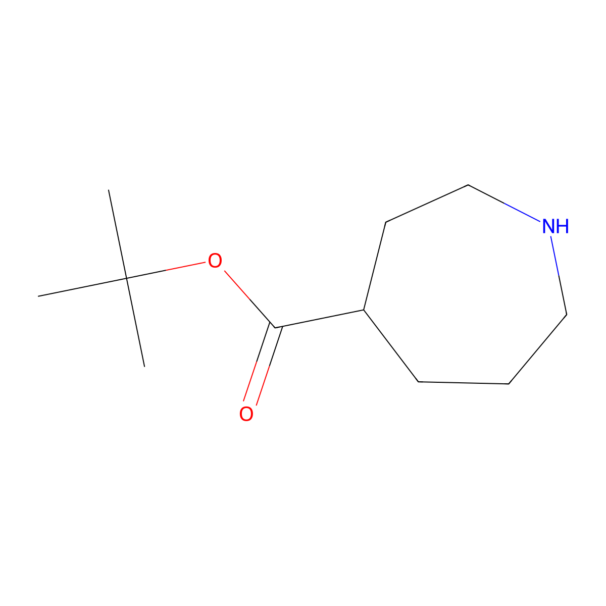 Tert-butyl azepane-4-carboxylate molecular structure, CAS 1393449-24-5