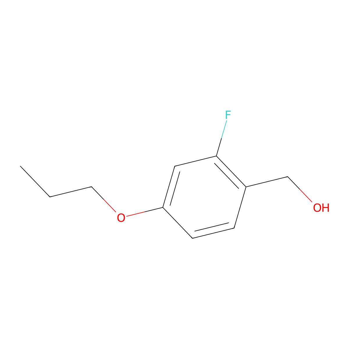(2-Fluoro-4-propoxyphenyl)methanol molecular structure, CAS 1393469-34-5