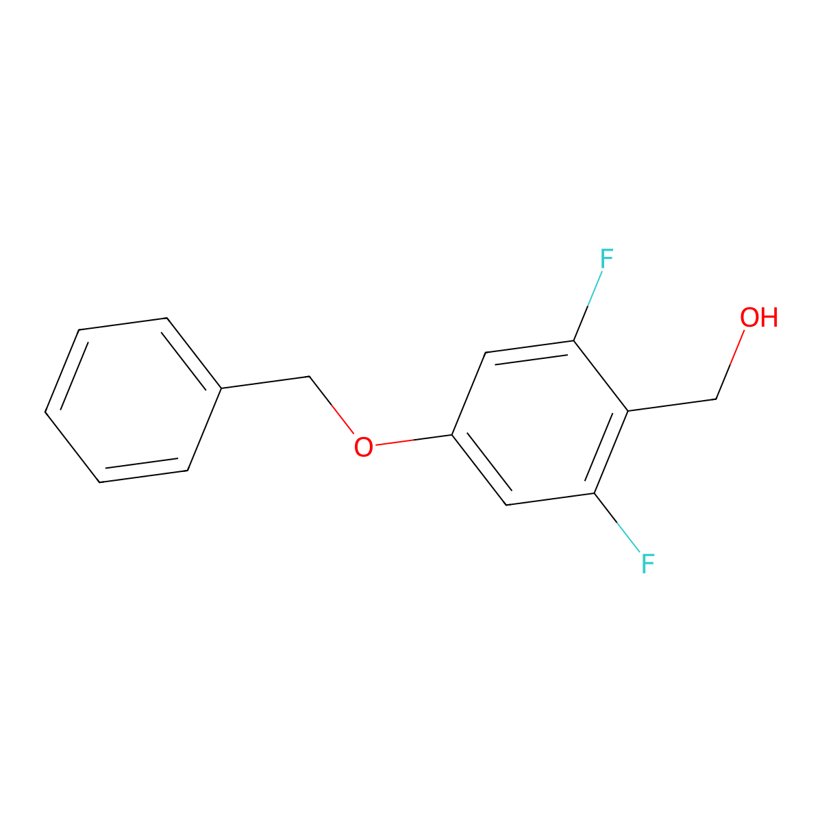 2,6-Difluoro-4-(phenylmethoxy)-benzenemethanol molecular structure, CAS 1393469-62-9
