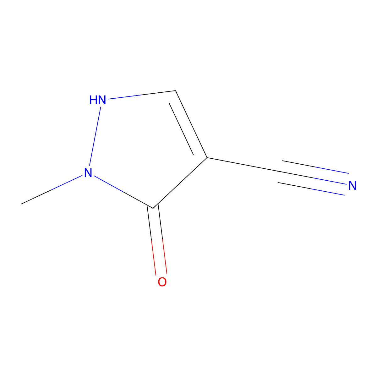 5-Hydroxy-1-methyl-1H-pyrazole-4-carbonitrile molecular structure, CAS 139347-61-8