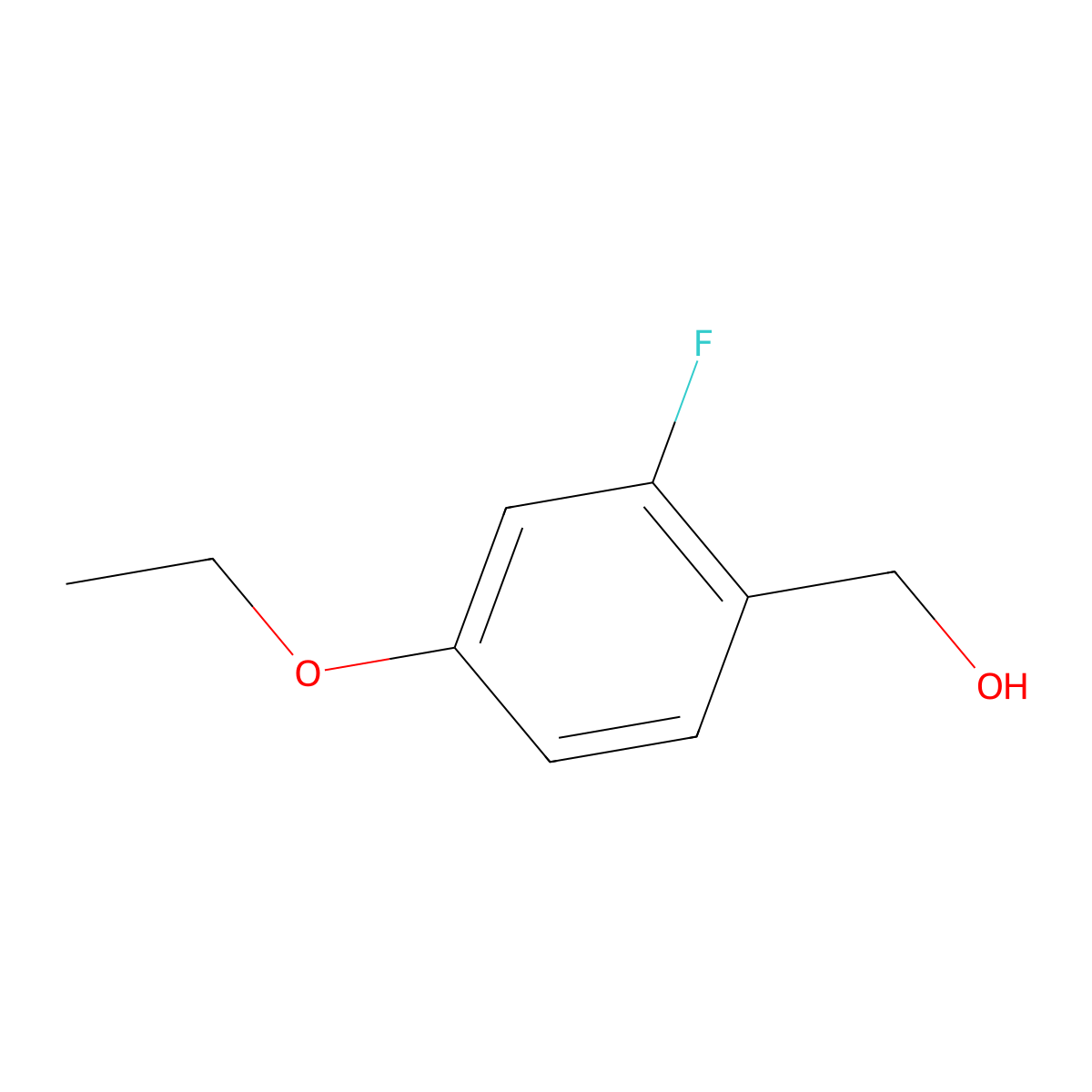 (4-Ethoxy-2-fluorophenyl)methanol molecular structure, CAS 1393470-20-6