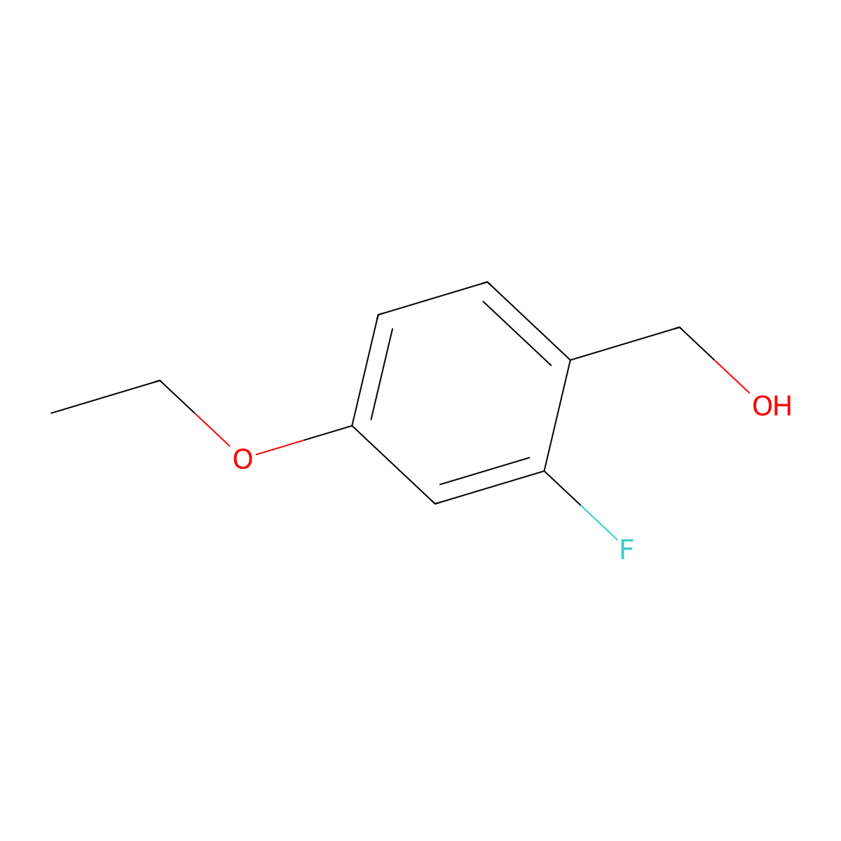 (4-Ethoxy-2-fluorophenyl)methanol molecular structure, CAS 1393470-20-6