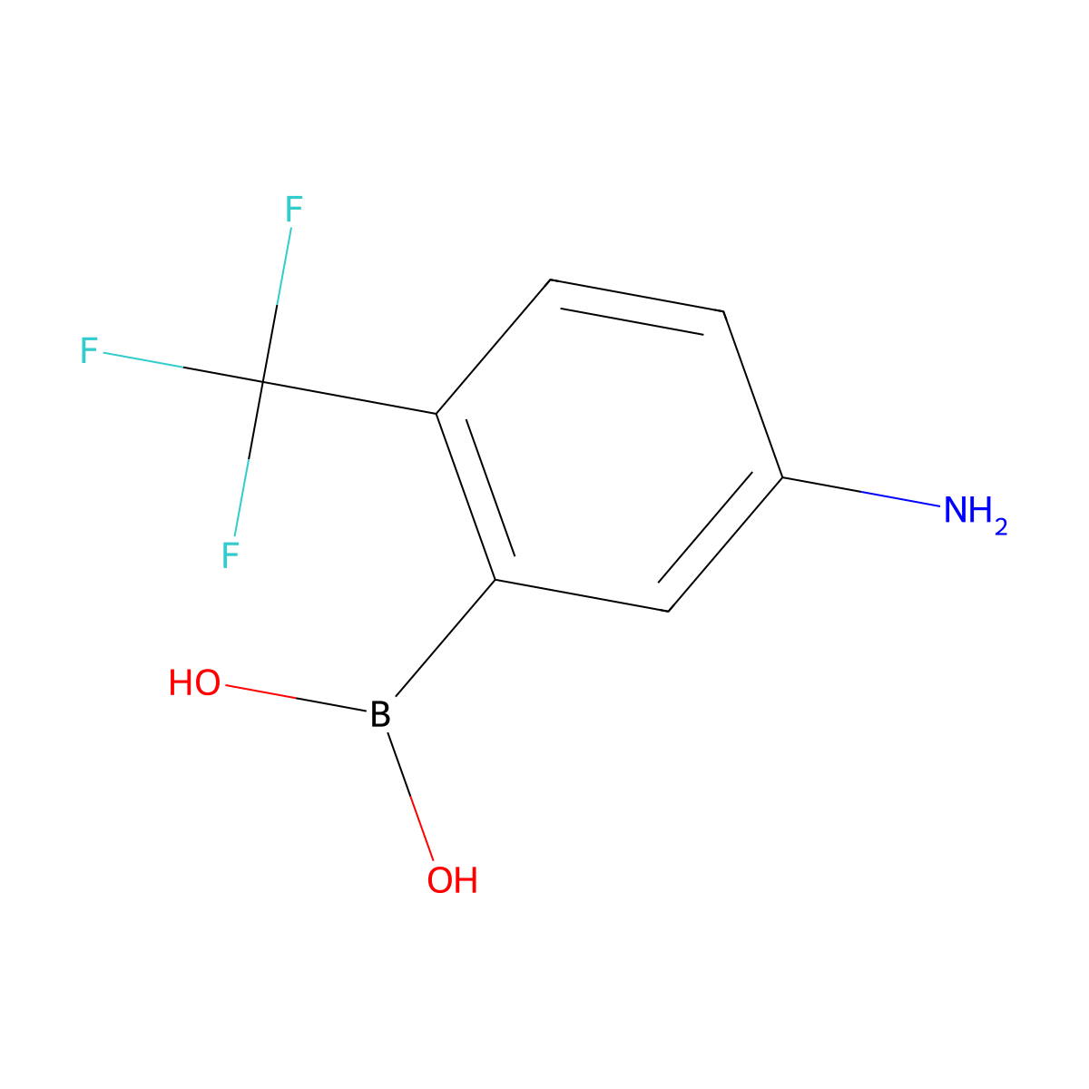 [5-Amino-2-(trifluoromethyl)phenyl]boronic acid molecular structure, CAS 1393477-27-4