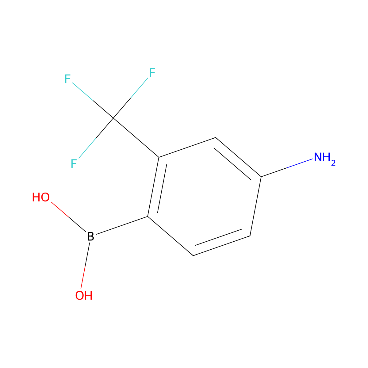 4-Amino-2-(trifluoromethyl)phenylboronic Acid molecular structure, CAS 1393477-28-5
