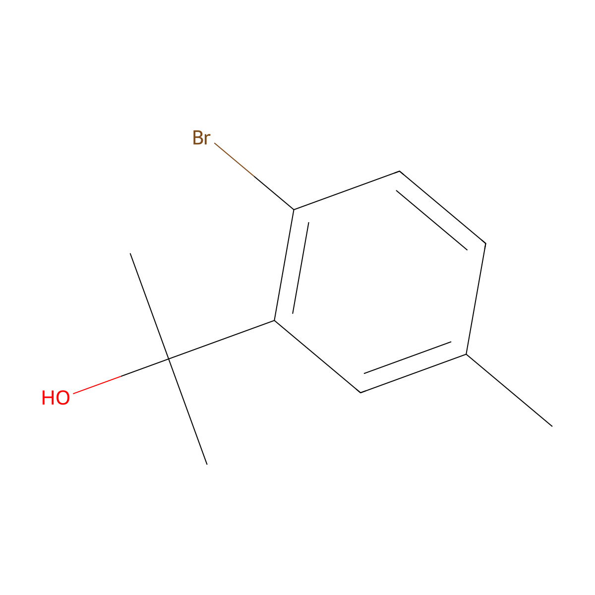 2-(2-Bromo-5-methylphenyl)propan-2-ol molecular structure, CAS 1393477-32-1