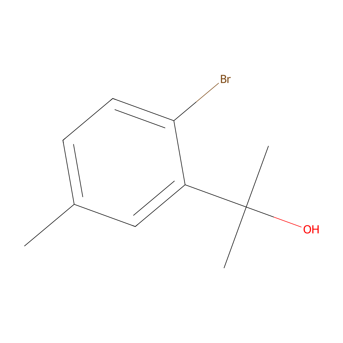 2-(2-Bromo-5-methylphenyl)propan-2-ol molecular structure, CAS 1393477-32-1