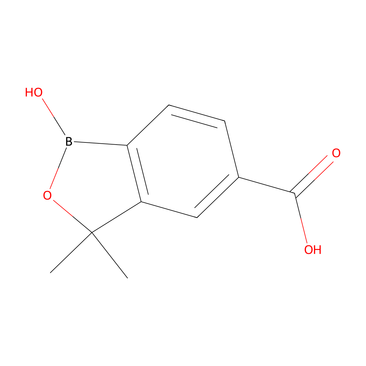 1-Hydroxy-3,3-dimethyl-1,3-dihydrobenzo[c][1,2]oxaborole-5-carboxylic acid molecular structure, CAS 1393477-34-3