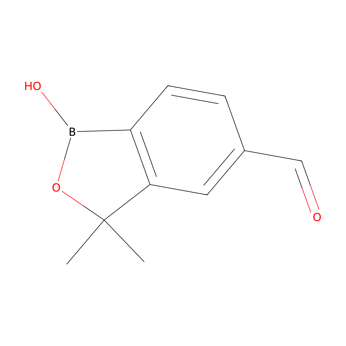 1-Hydroxy-3,3-dimethyl-1,3-dihydrobenzo[c][1,2]oxaborole-5-carbaldehyde molecular structure, CAS 1393477-36-5