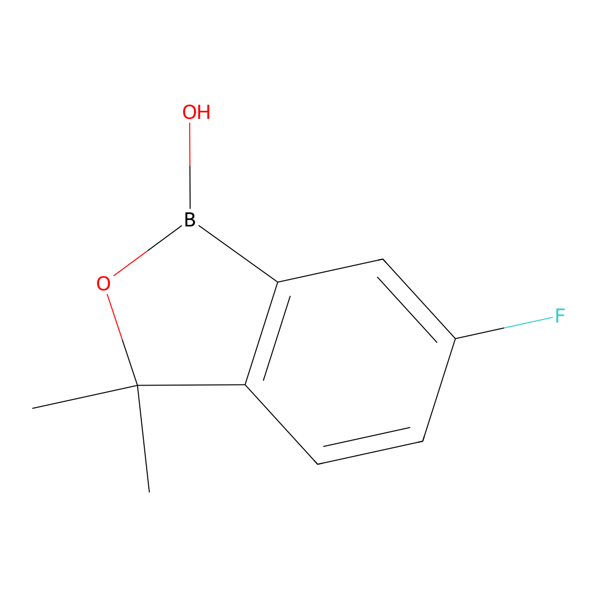 6-Fluoro-3,3-dimethylbenzo[c][1,2]oxaborol-1(3H)-ol molecular structure, CAS 1393477-39-8