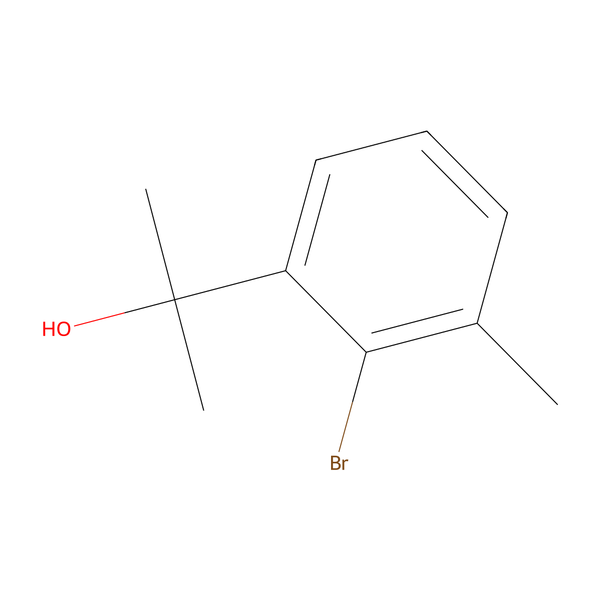 2-(2-Bromo-3-methylphenyl)propan-2-ol molecular structure, CAS 1393477-46-7